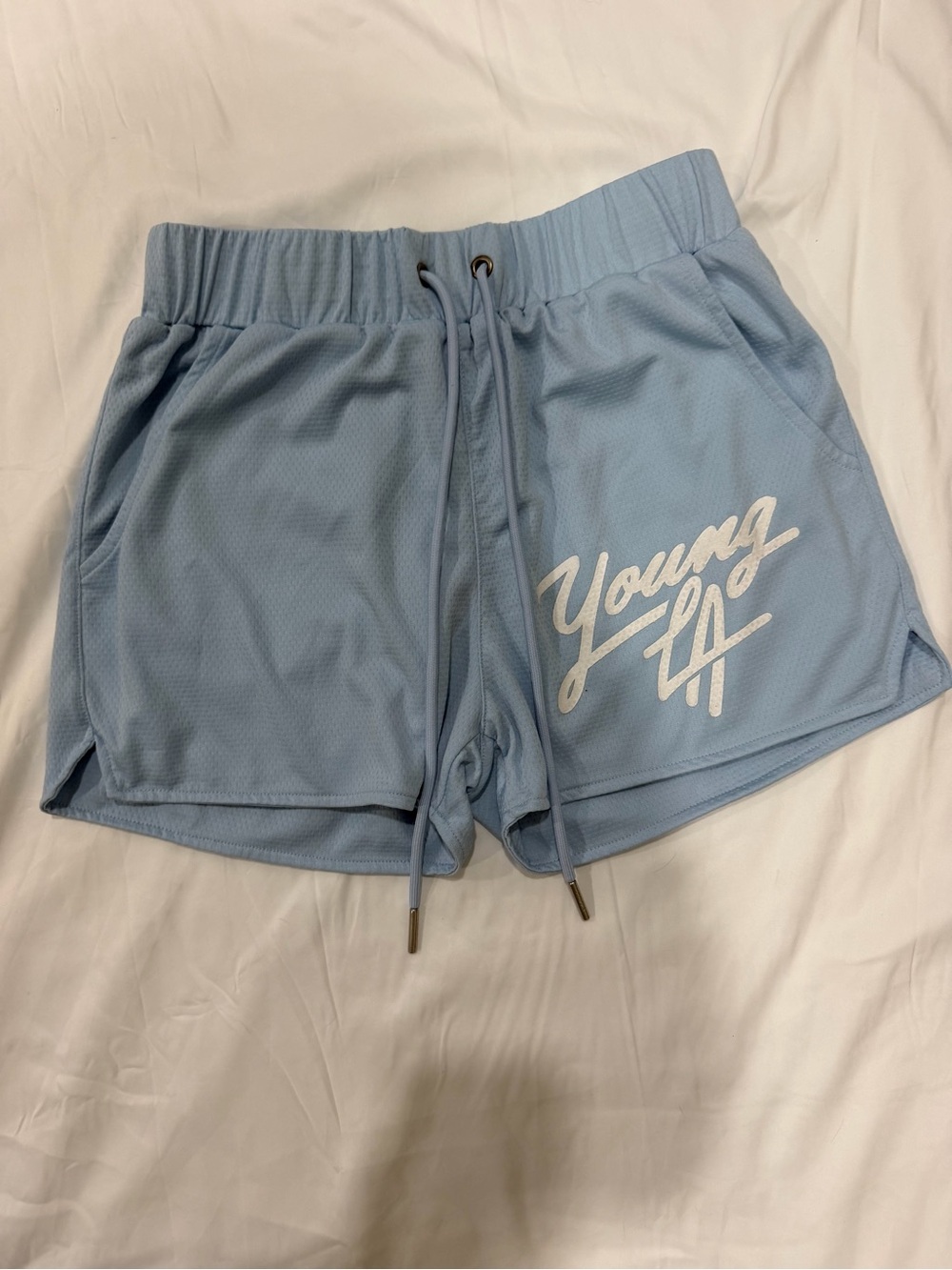 YoungLA Light Blue Men’s Athletic Mesh Shorts